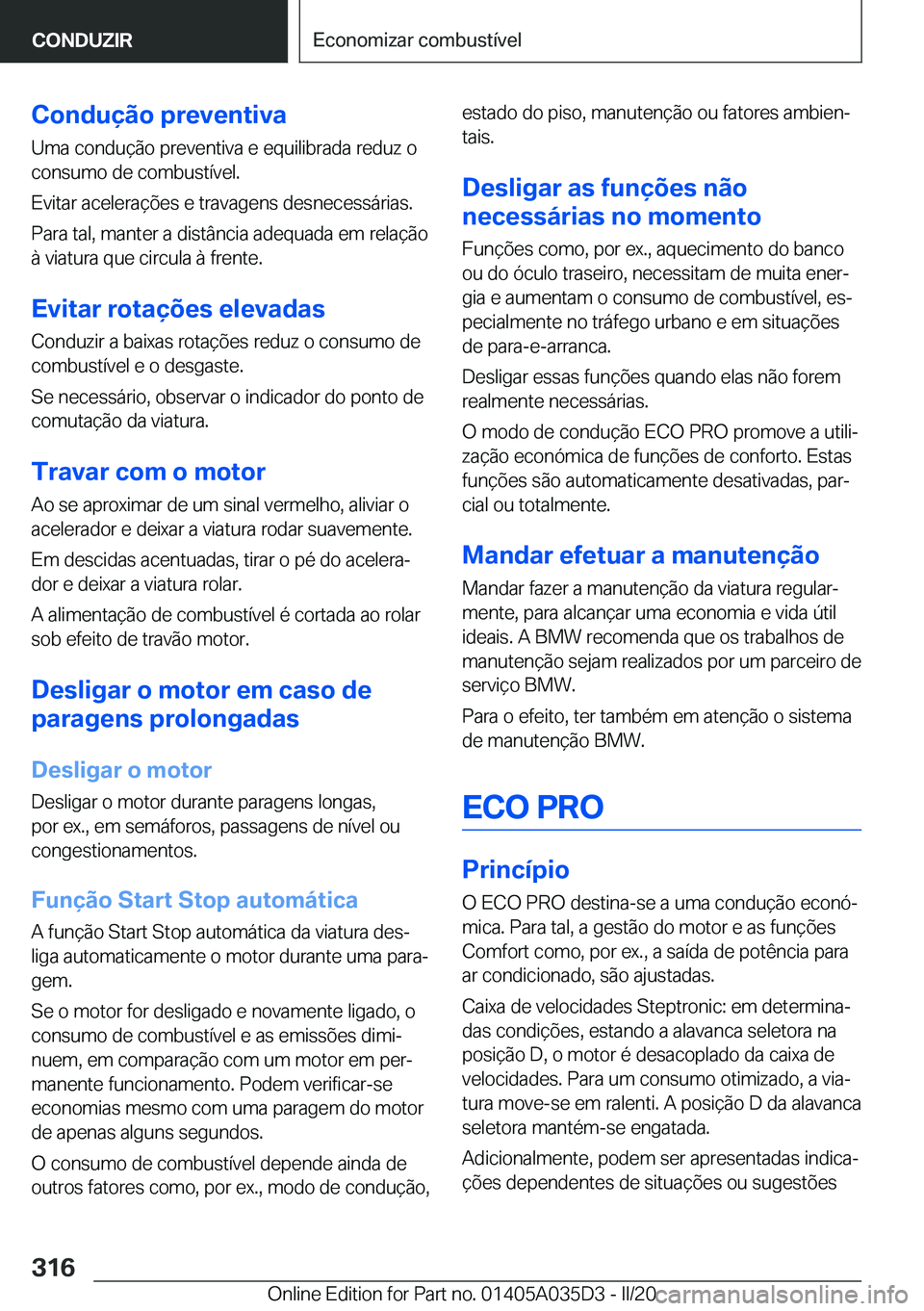 BMW X4 2020  Manual do condutor (in Portuguese) �C�o�n�d�u�