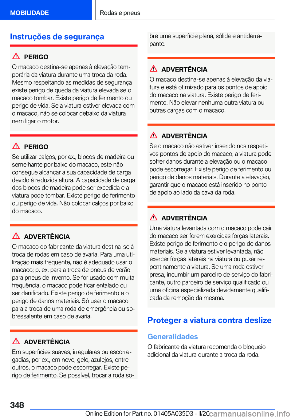 BMW X4 2020  Manual do condutor (in Portuguese) �I�n�s�t�r�u�
