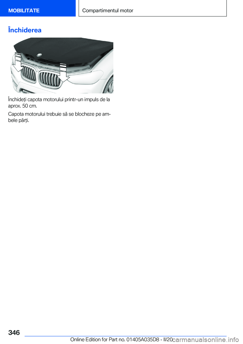 BMW X4 2020  Ghiduri De Utilizare (in Romanian) �
