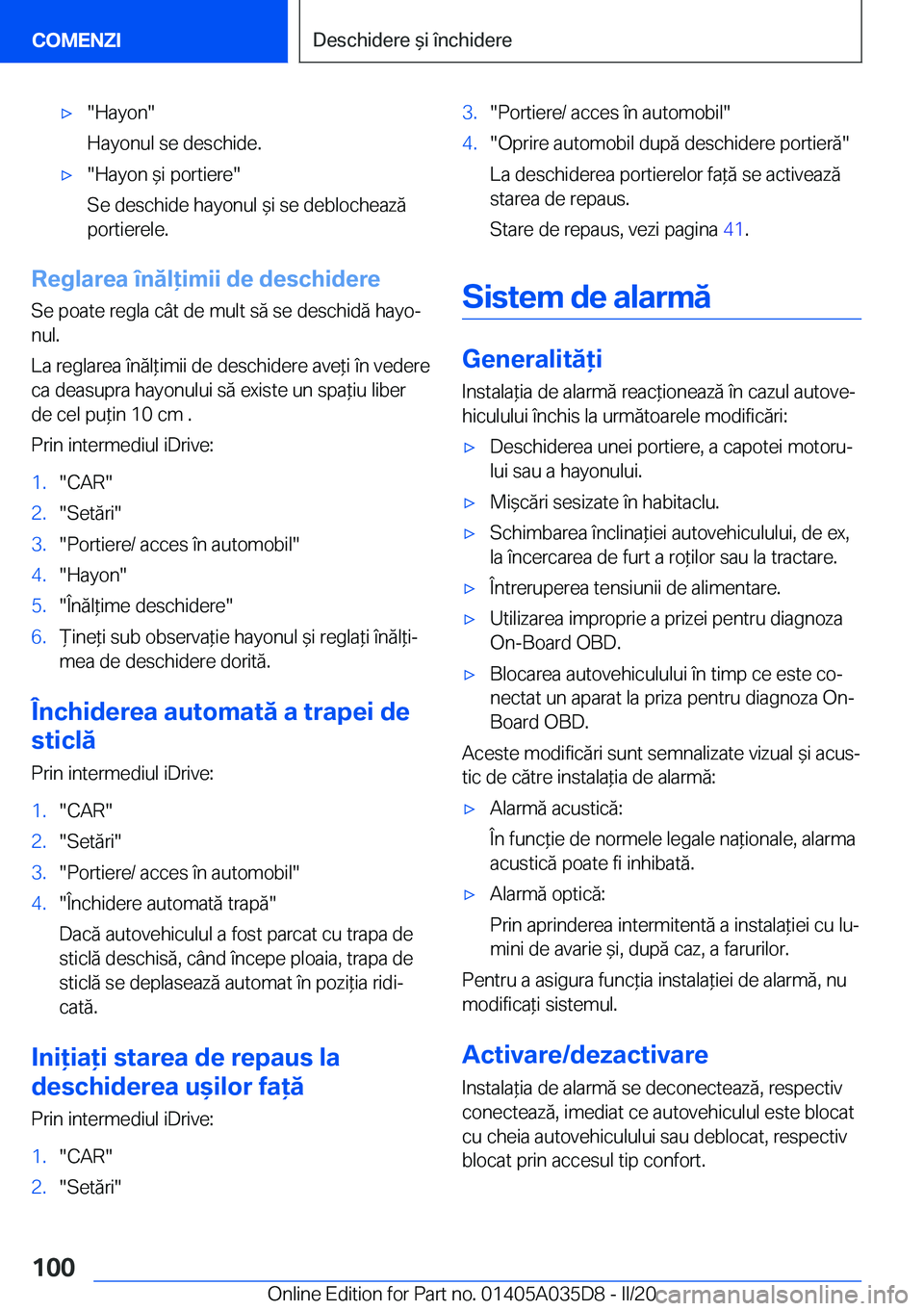 BMW X4 2020  Ghiduri De Utilizare (in Romanian) 'x��H�a�y�o�n�
�H�a�y�o�n�u�l��s�e��d�e�s�c�h�i�d�e�.'x��H�a�y�o�n�&�i��p�o�r�t�i�e�r�e�
�S�e��d�e�s�c�h�i�d�e��h�a�y�o�n�u�l�&�i��s�e��d�e�b�l�o�c�h�e�a�z�ă
�p�o�r�t�i�e�r�e�l
