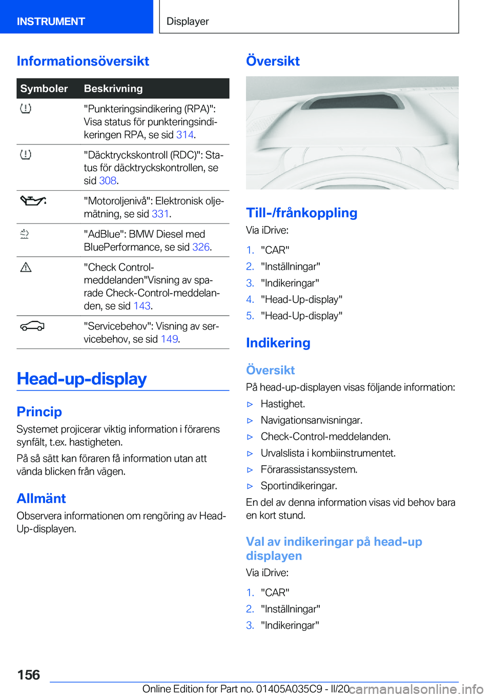 BMW X4 2020  InstruktionsbÖcker (in Swedish) �I�n�f�o�r�m�a�t�i�o�n�s�