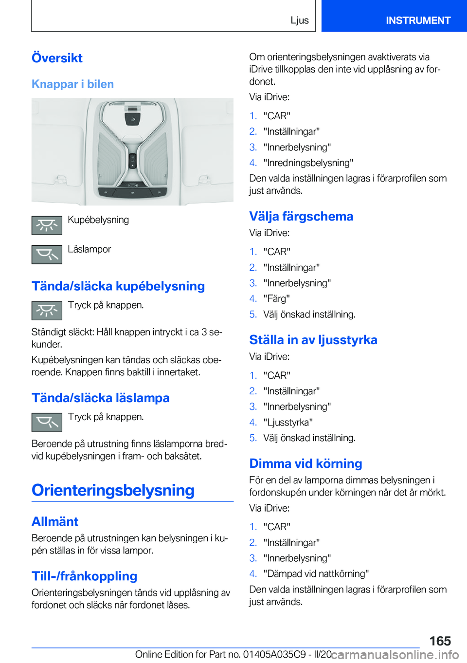 BMW X4 2020  InstruktionsbÖcker (in Swedish) �