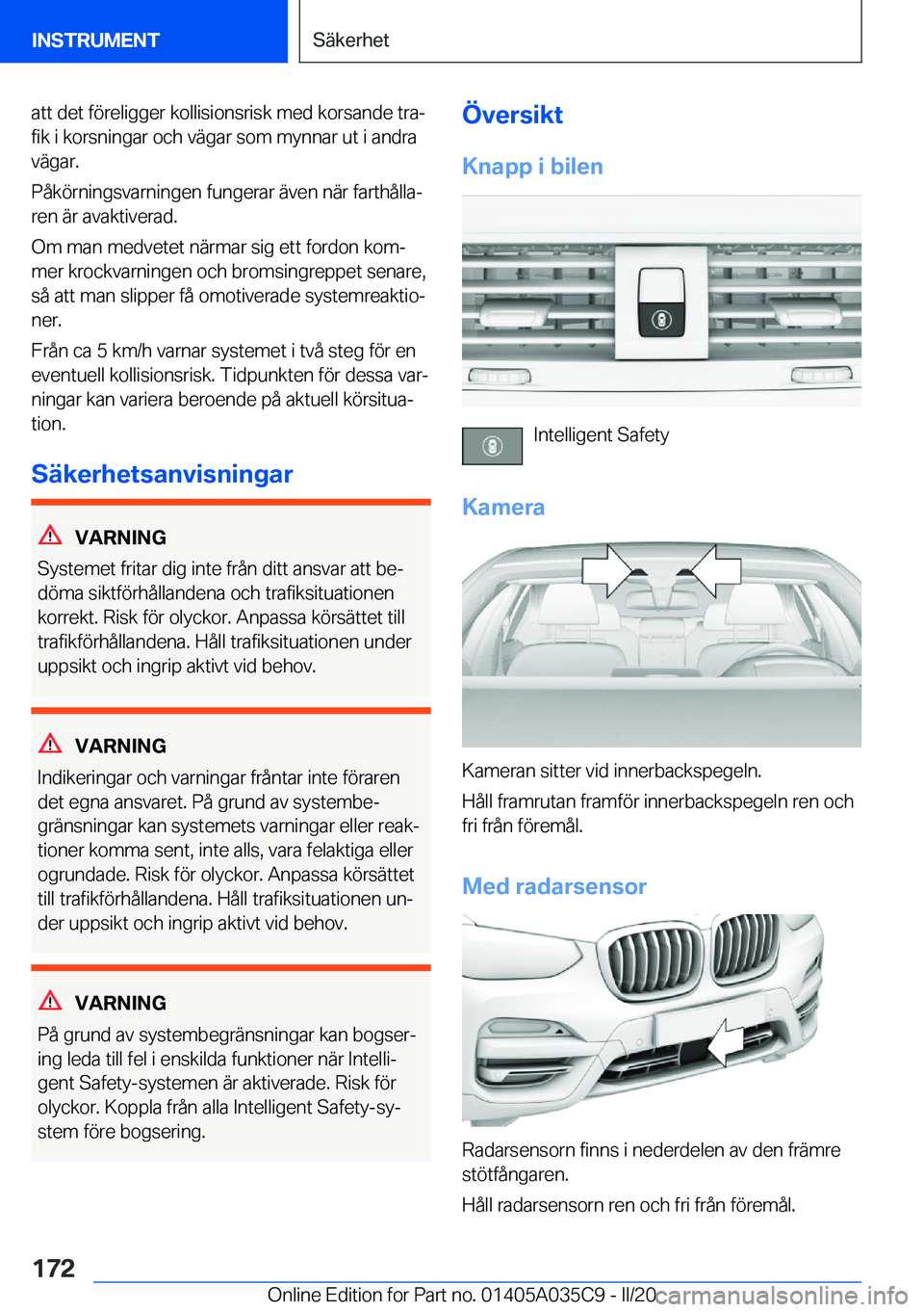 BMW X4 2020  InstruktionsbÖcker (in Swedish) �a�t�t��d�e�t��f�