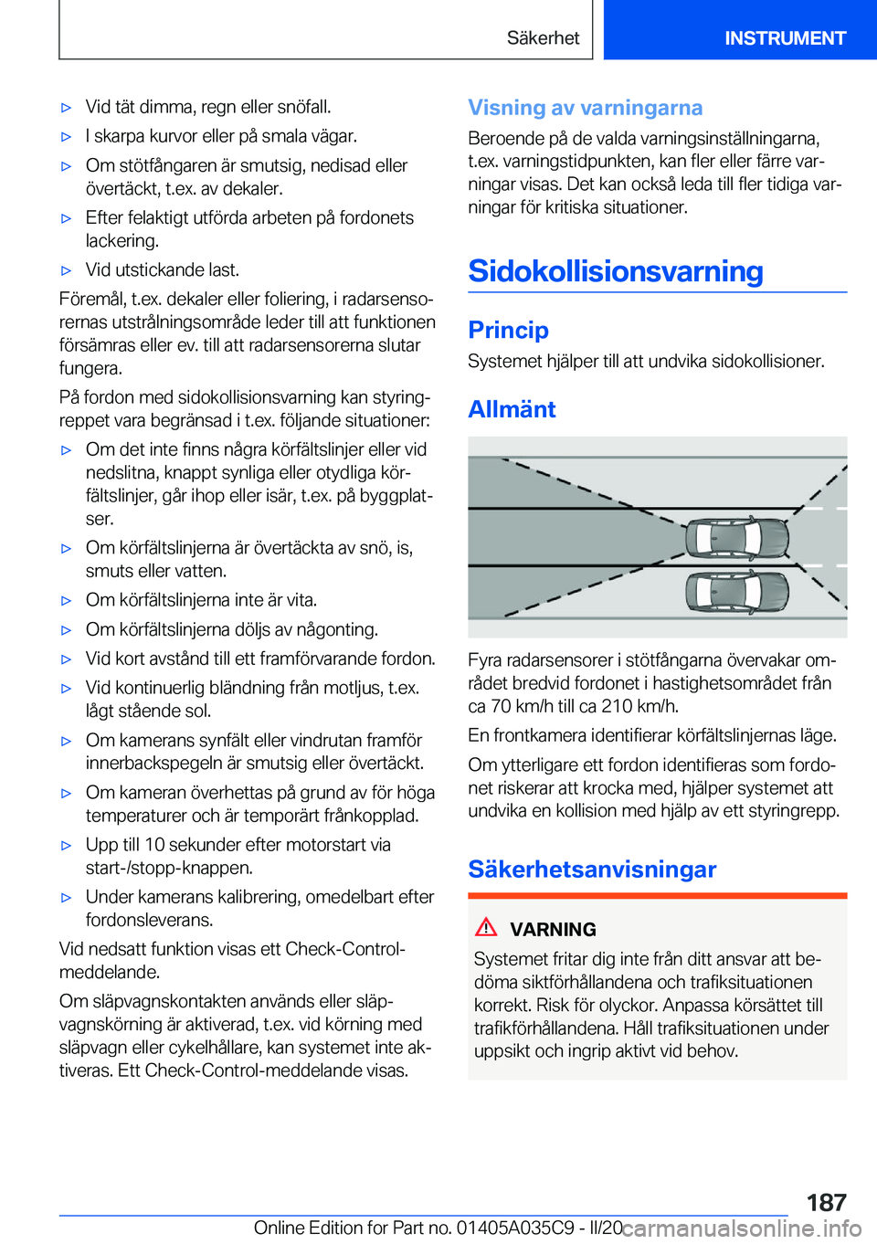 BMW X4 2020  InstruktionsbÖcker (in Swedish) 'x�V�i�d��t�ä�t��d�i�m�m�a�,��r�e�g�n��e�l�l�e�r��s�n�