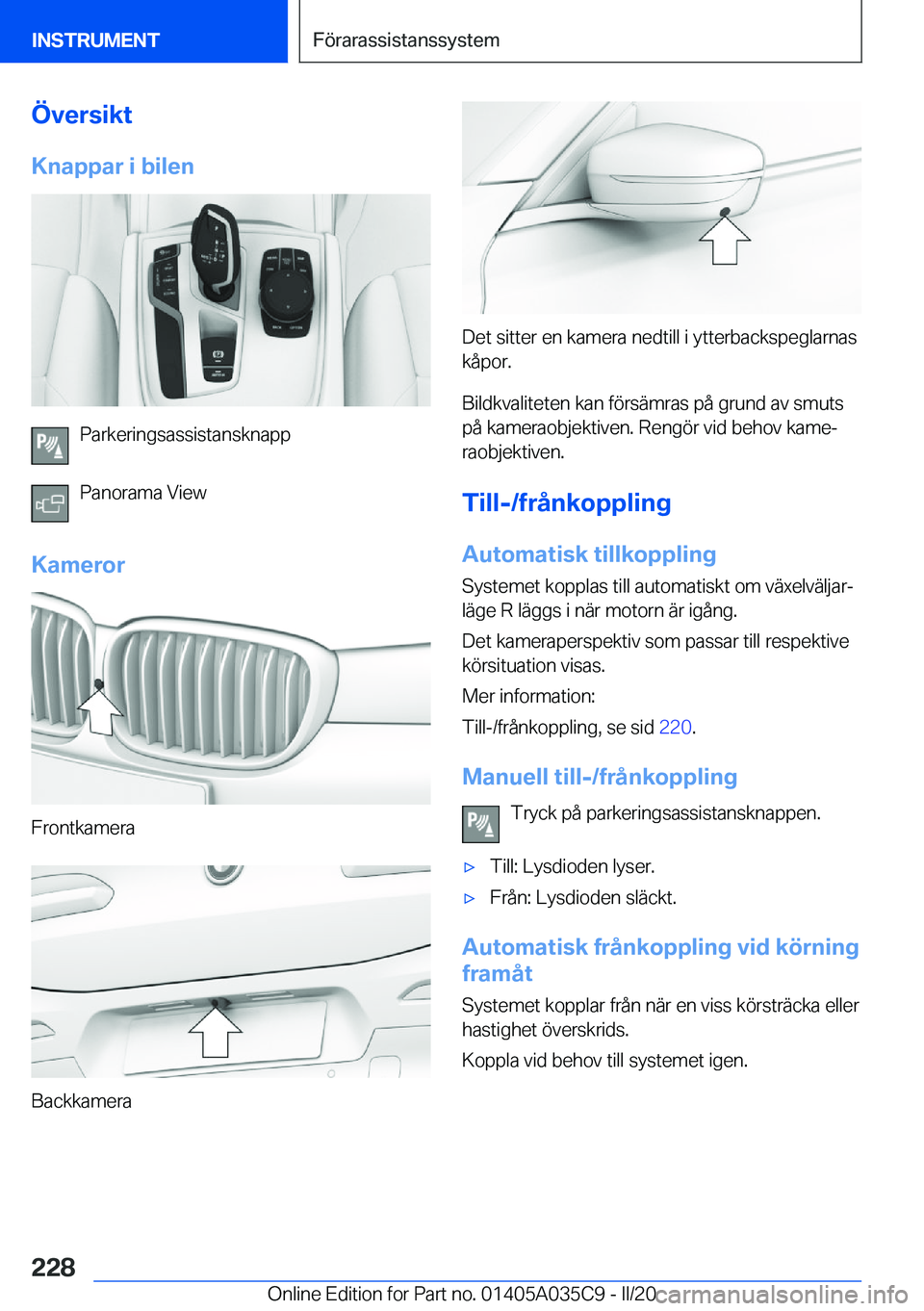 BMW X4 2020  InstruktionsbÖcker (in Swedish) �