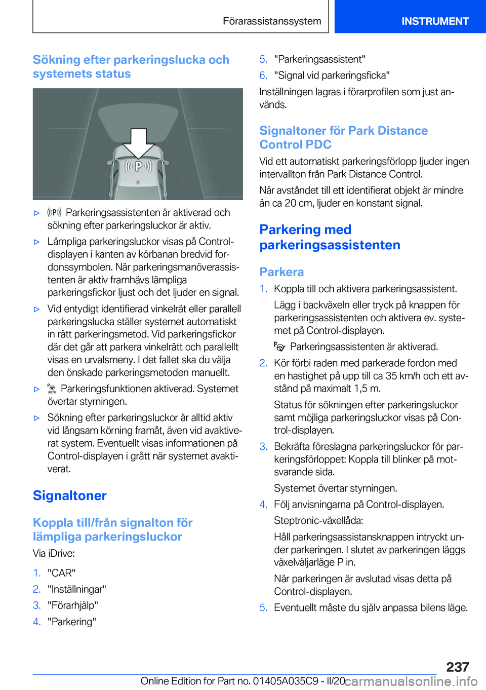 BMW X4 2020  InstruktionsbÖcker (in Swedish) �S�