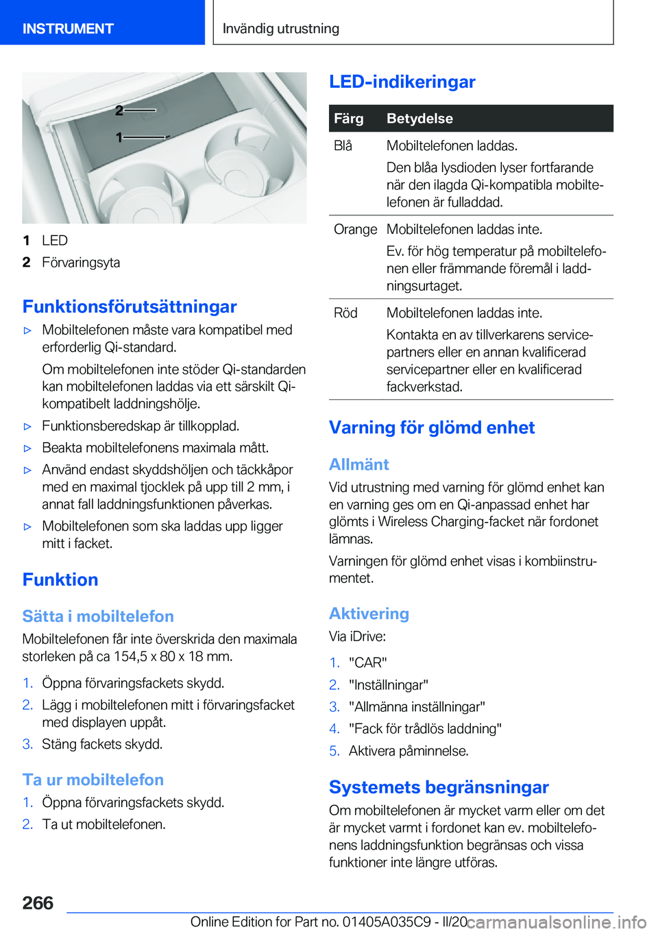 BMW X4 2020  InstruktionsbÖcker (in Swedish) �1�L�E�D�2�F�