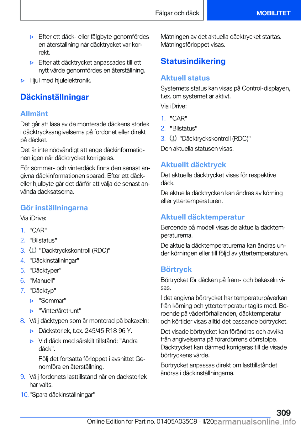 BMW X4 2020  InstruktionsbÖcker (in Swedish) 'x�E�f�t�e�r��e�t�t��d�ä�c�k�-��e�l�l�e�r��f�ä�l�g�b�y�t�e��g�e�n�o�m�f�