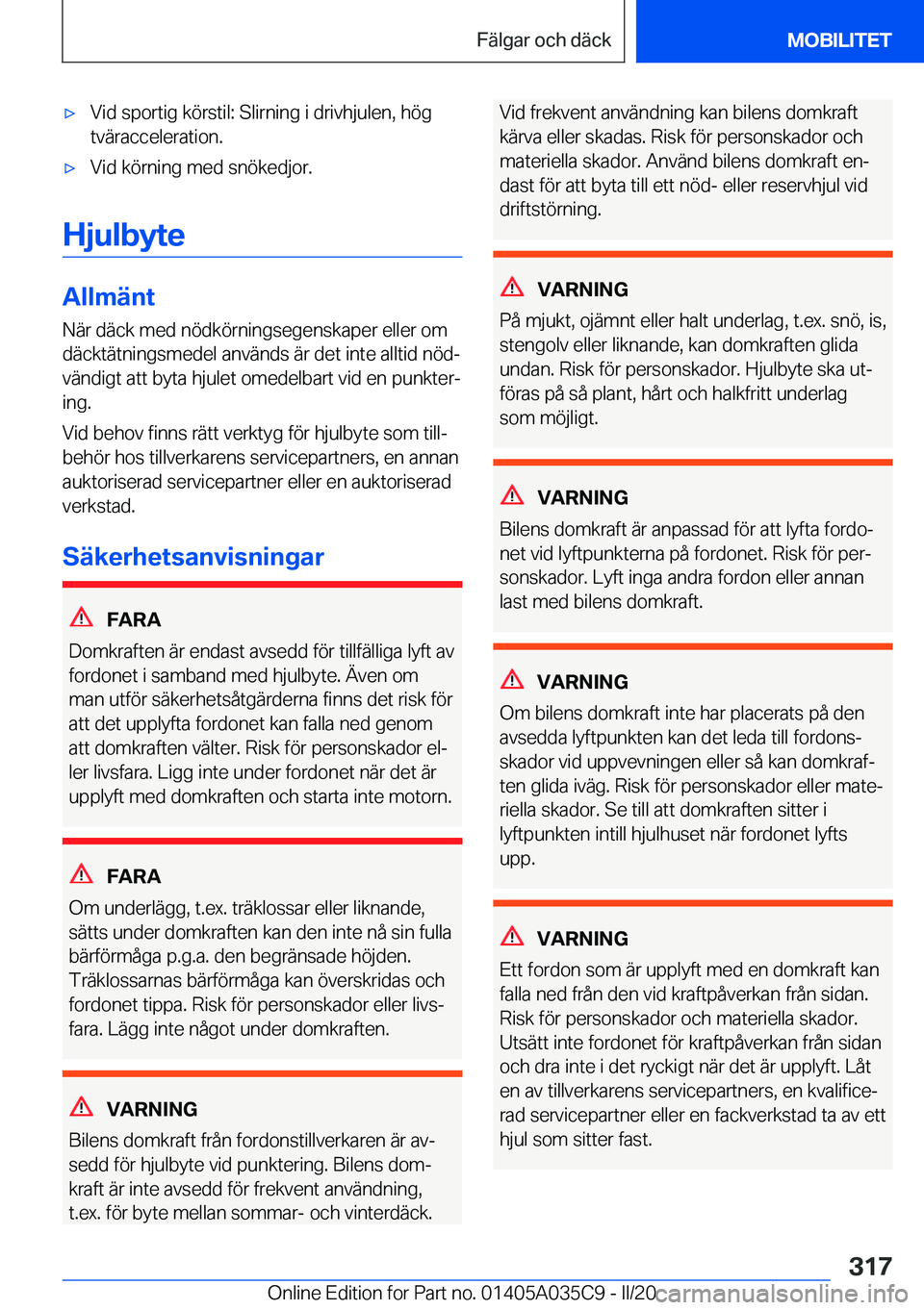 BMW X4 2020  InstruktionsbÖcker (in Swedish) 'x�V�i�d��s�p�o�r�t�i�g��k�