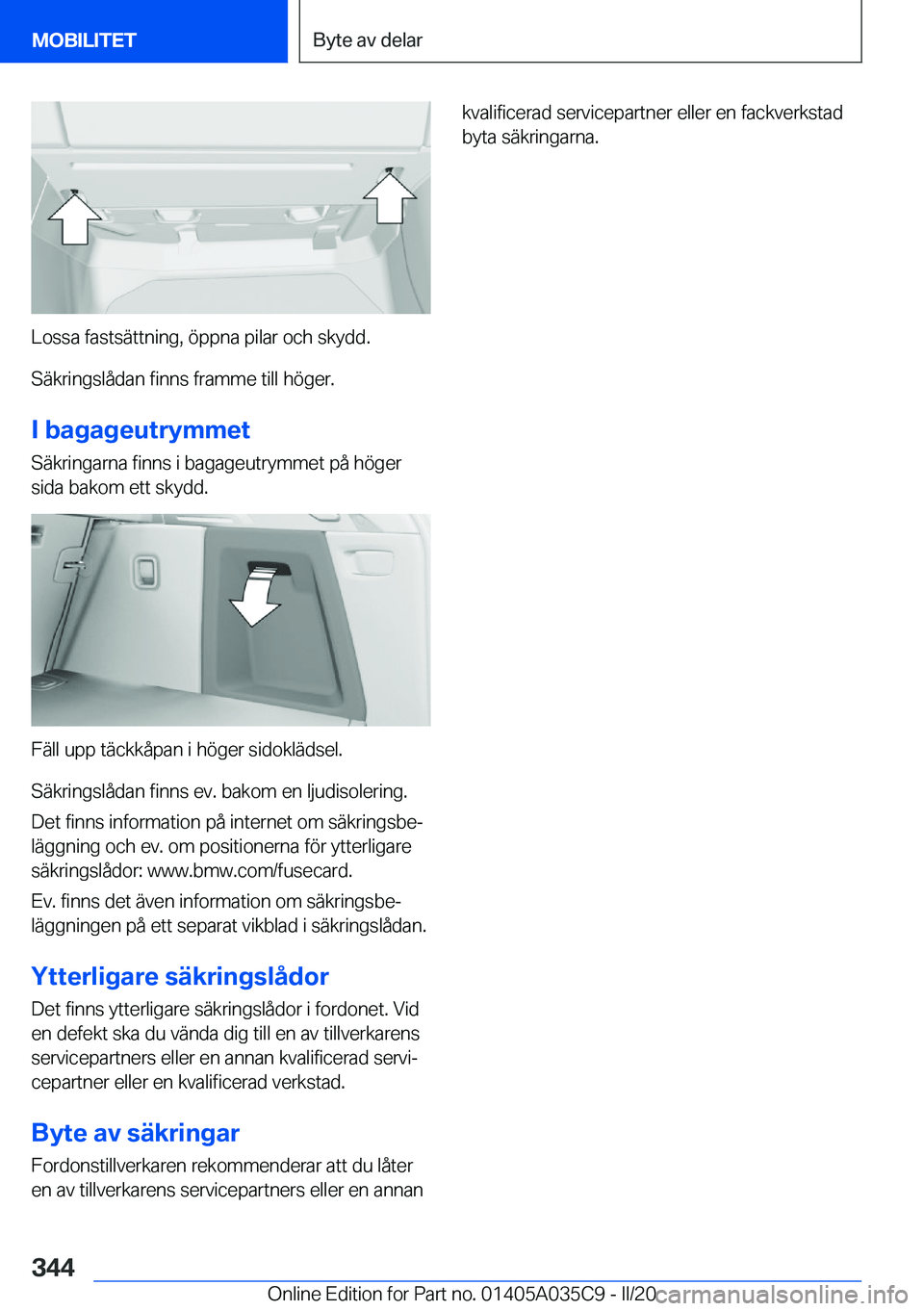 BMW X4 2020  InstruktionsbÖcker (in Swedish) �L�o�s�s�a��f�a�s�t�s�ä�t�t�n�i�n�g�,��