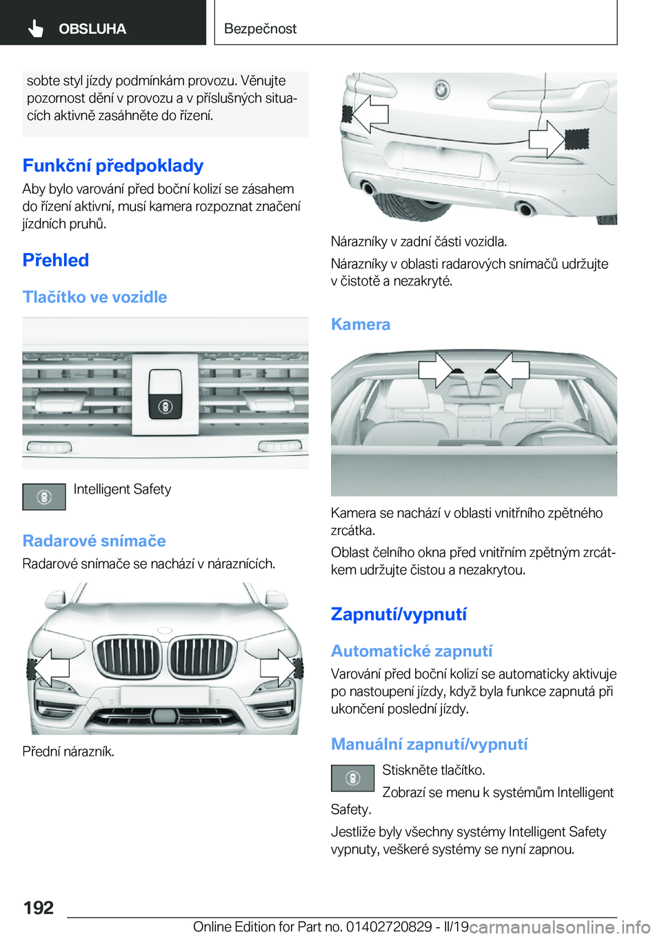 BMW X4 2019  Návod na použití (in Czech) �s�o�b�t�e��s�t�y�l��j�