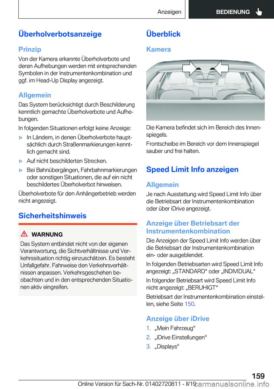 BMW X4 2019  Betriebsanleitungen (in German) �