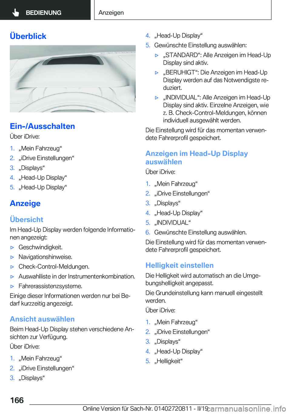 BMW X4 2019  Betriebsanleitungen (in German) �