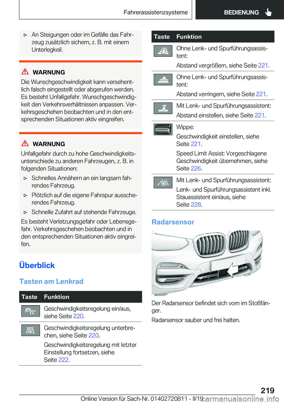 BMW X4 2019  Betriebsanleitungen (in German) x�A�n��S�t�e�i�g�u�n�g�e�n��o�d�e�r��i�m��G�e�f�