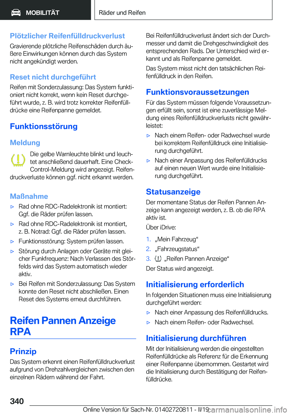 BMW X4 2019  Betriebsanleitungen (in German) �P�l�