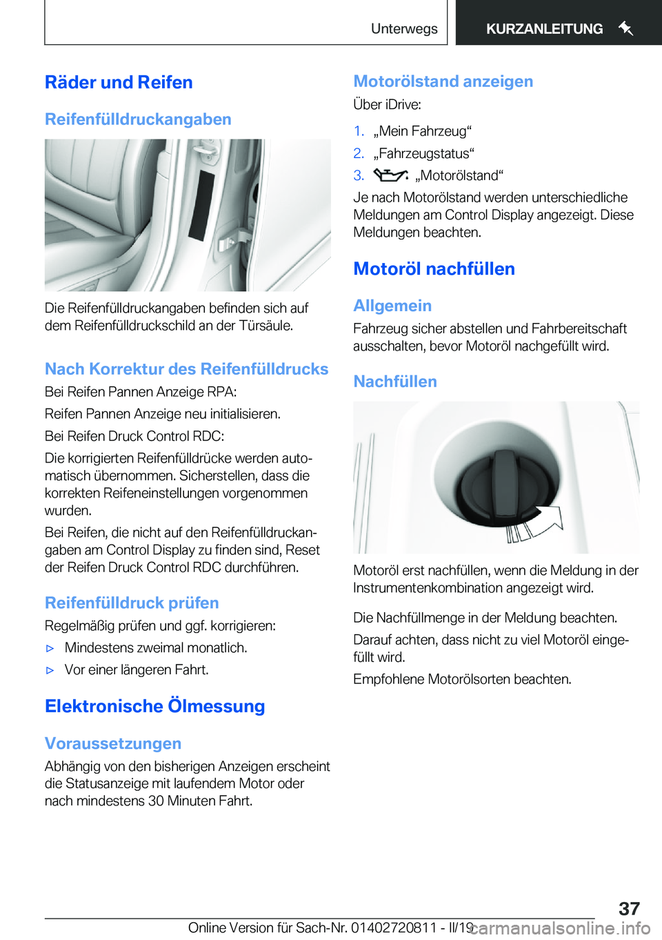 BMW X4 2019  Betriebsanleitungen (in German) �R�