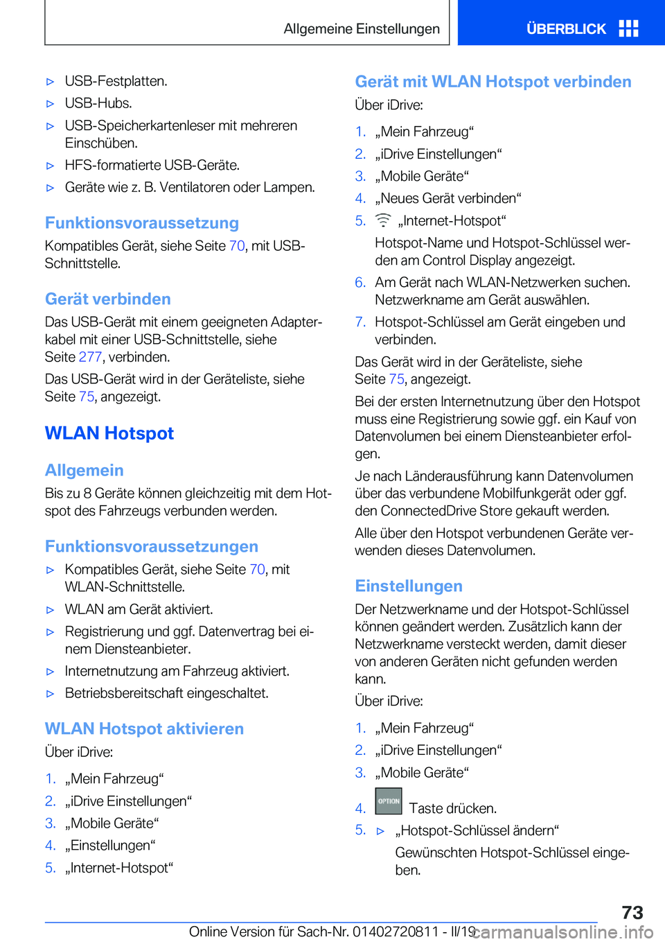 BMW X4 2019  Betriebsanleitungen (in German) x�U�S�B�-�F�e�s�t�p�l�a�t�t�e�n�.x�U�S�B�-�H�u�b�s�.x�U�S�B�-�S�p�e�i�c�h�e�r�k�a�r�t�e�n�l�e�s�e�r��m�i�t��m�e�h�r�e�r�e�n�E�i�n�s�c�h�