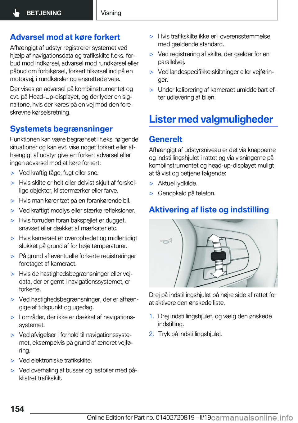 BMW X4 2019  InstruktionsbØger (in Danish) �A�d�v�a�r�s�e�l��m�o�d��a�t��k�