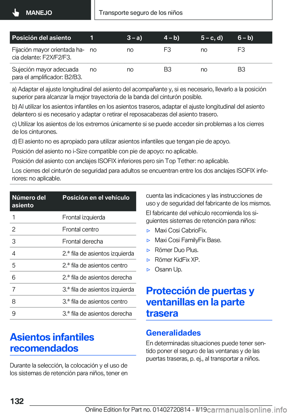 BMW X4 2019  Manuales de Empleo (in Spanish) �P�o�s�i�c�i�