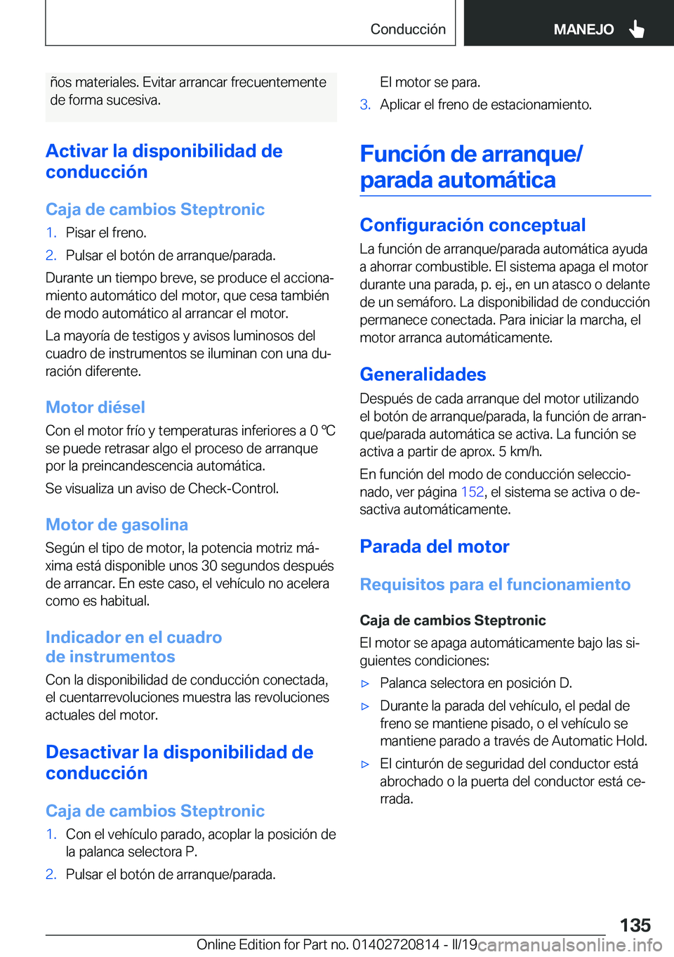 BMW X4 2019  Manuales de Empleo (in Spanish) �