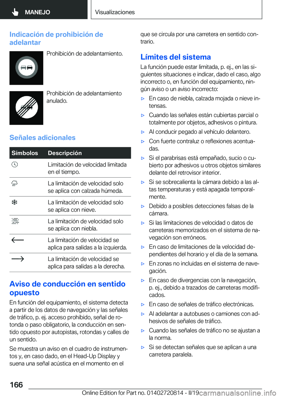BMW X4 2019  Manuales de Empleo (in Spanish) �I�n�d�i�c�a�c�i�