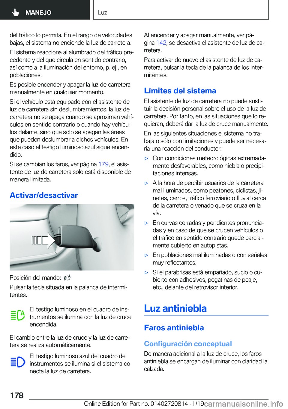 BMW X4 2019  Manuales de Empleo (in Spanish) �d�e�l��t�r�