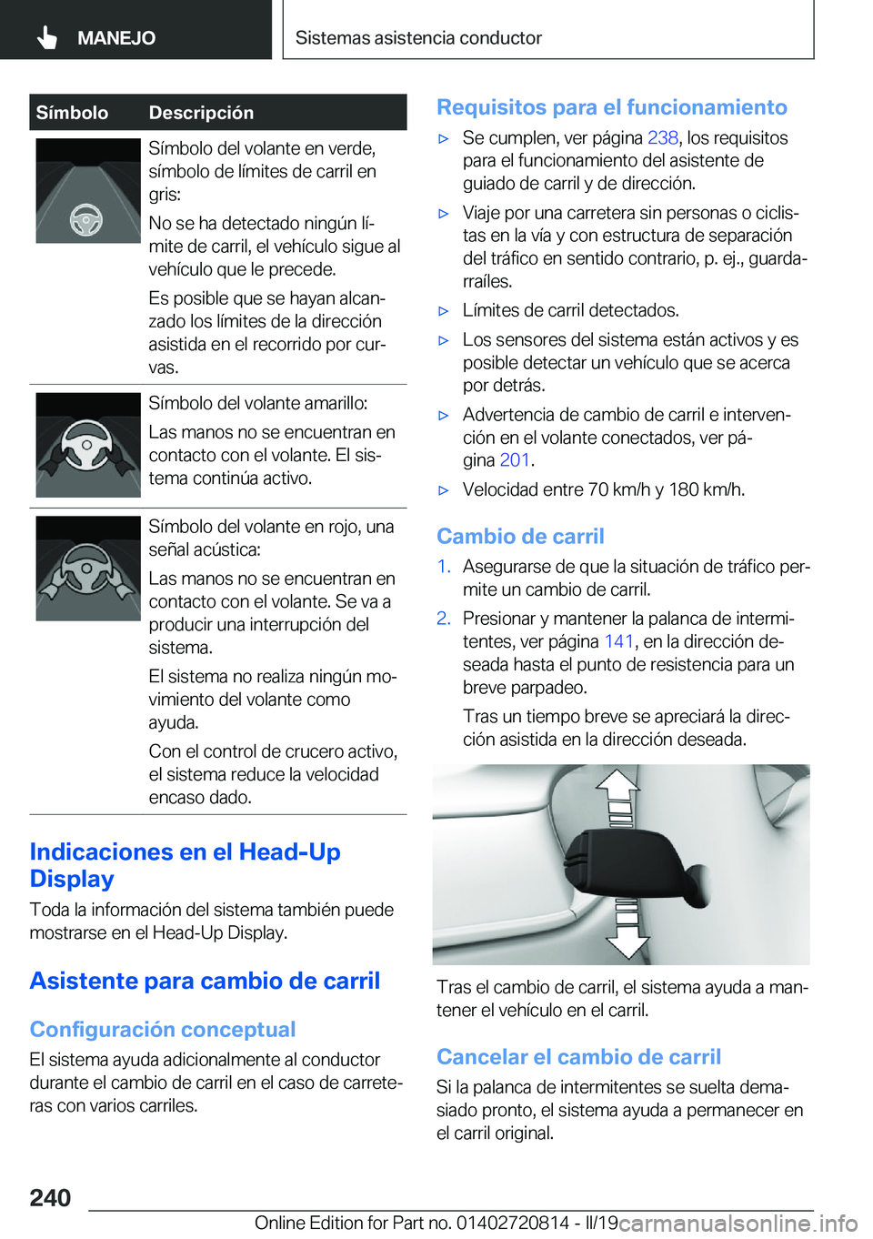 BMW X4 2019  Manuales de Empleo (in Spanish) �S�
