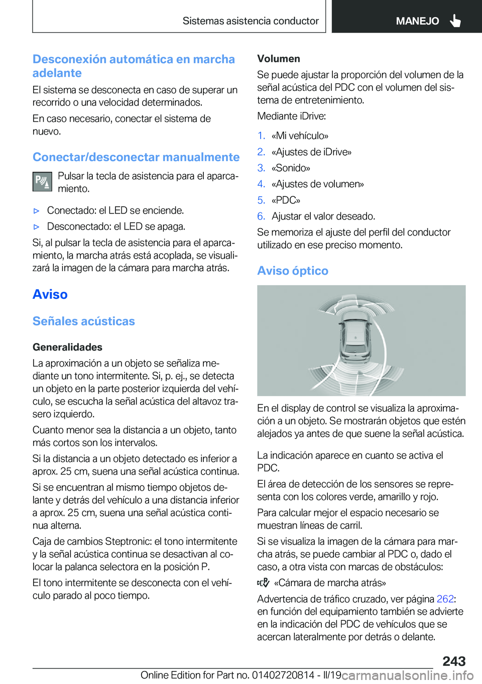 BMW X4 2019  Manuales de Empleo (in Spanish) �D�e�s�c�o�n�e�x�i�