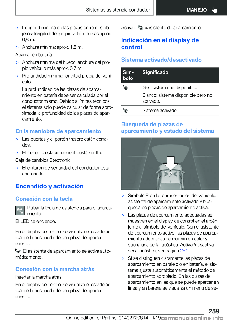 BMW X4 2019  Manuales de Empleo (in Spanish) x�L�o�n�g�i�t�u�d��m�
