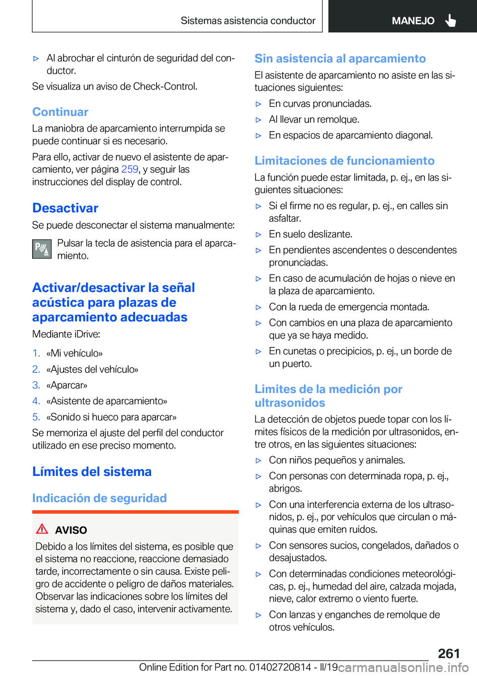 BMW X4 2019  Manuales de Empleo (in Spanish) x�A�l��a�b�r�o�c�h�a�r��e�l��c�i�n�t�u�r�