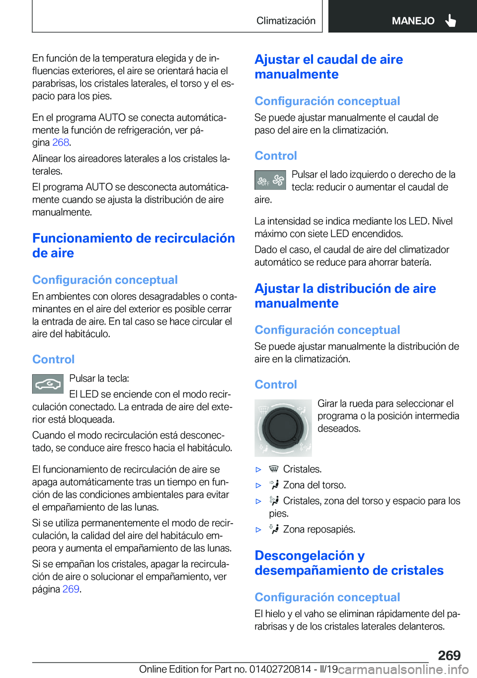 BMW X4 2019  Manuales de Empleo (in Spanish) �E�n��f�u�n�c�i�