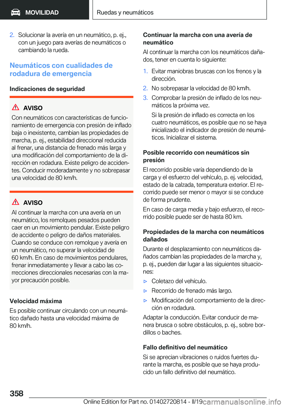 BMW X4 2019  Manuales de Empleo (in Spanish) �2�.�S�o�l�u�c�i�o�n�a�r��l�a��a�v�e�r�