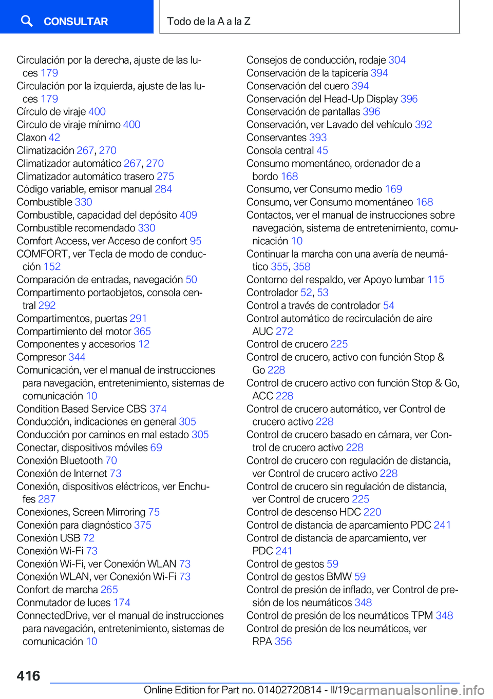 BMW X4 2019  Manuales de Empleo (in Spanish) �C�i�r�c�u�l�a�c�i�