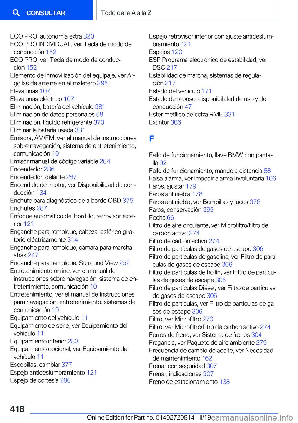 BMW X4 2019  Manuales de Empleo (in Spanish) �E�C�O��P�R�O�,��a�u�t�o�n�o�m�