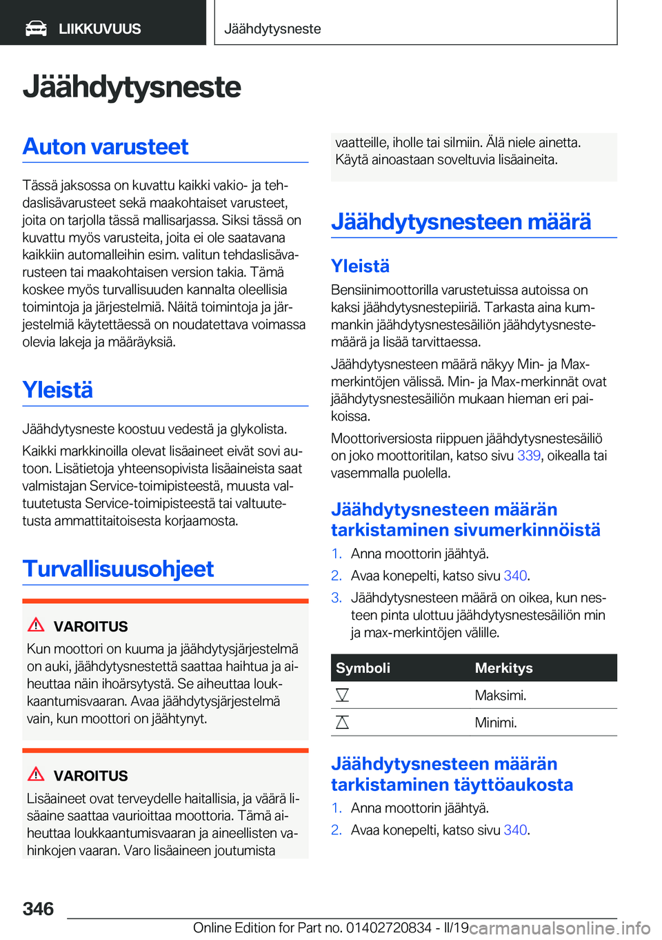 BMW X4 2019  Omistajan Käsikirja (in Finnish) �J�