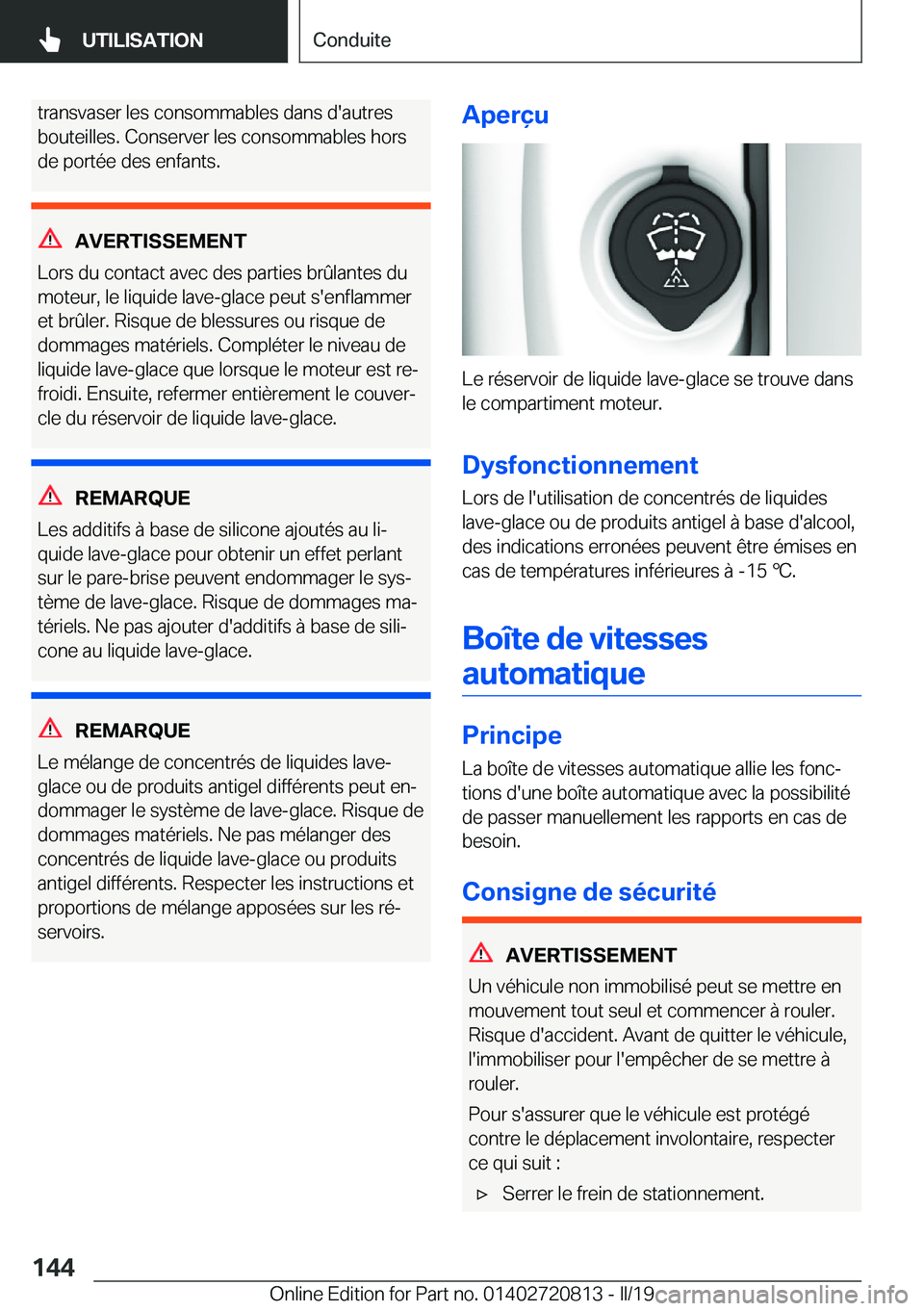 BMW X4 2019  Notices Demploi (in French) �t�r�a�n�s�v�a�s�e�r��l�e�s��c�o�n�s�o�m�m�a�b�l�e�s��d�a�n�s��d�'�a�u�t�r�e�s�b�o�u�t�e�i�l�l�e�s�.��C�o�n�s�e�r�v�e�r��l�e�s��c�o�n�s�o�m�m�a�b�l�e�s��h�o�r�s
�d�e��p�o�r�t�é�e��d�e�s