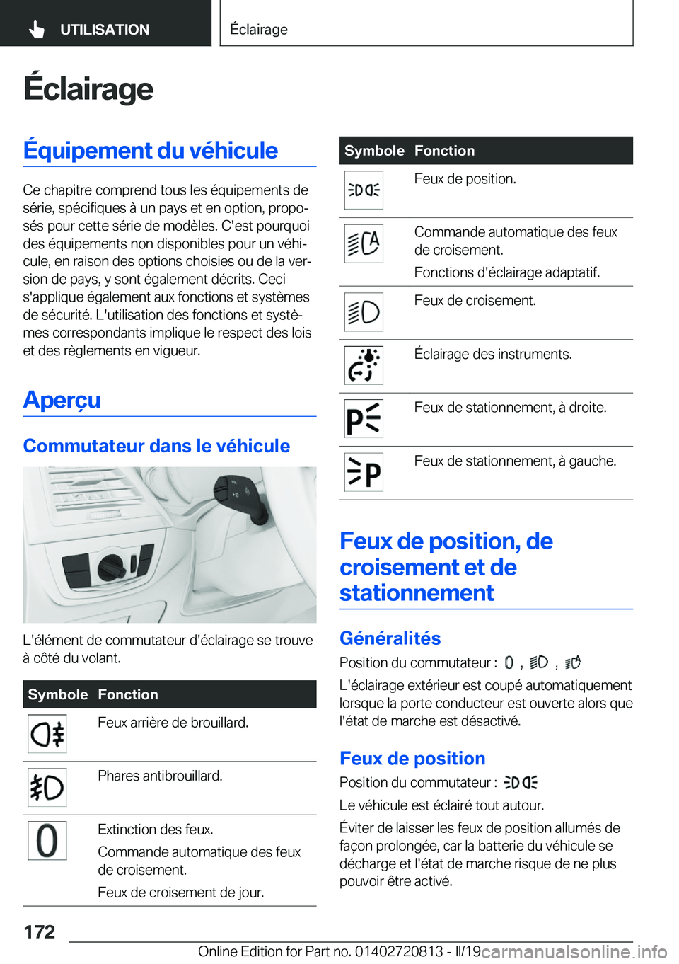BMW X4 2019  Notices Demploi (in French) �