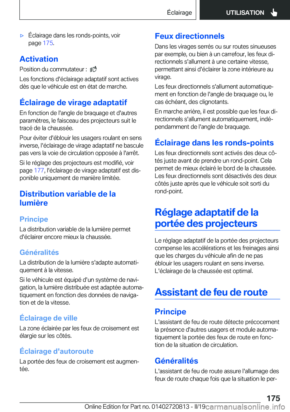BMW X4 2019  Notices Demploi (in French) 'x�
