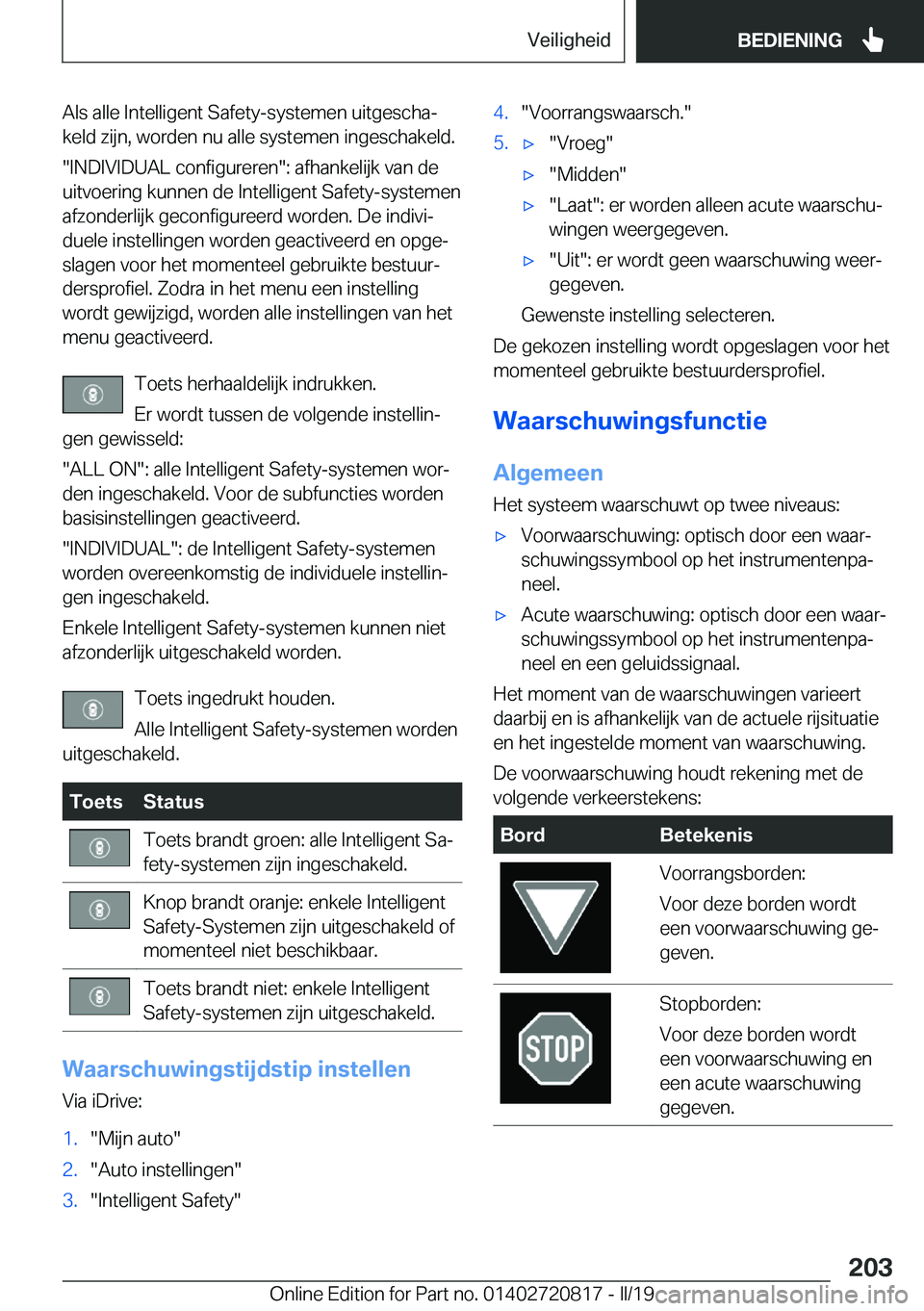 BMW X4 2019  Instructieboekjes (in Dutch) �A�l�s��a�l�l�e��I�n�t�e�l�l�i�g�e�n�t��S�a�f�e�t�y�-�s�y�s�t�e�m�e�n��u�i�t�g�e�s�c�h�aj
�k�e�l�d��z�i�j�n�,��w�o�r�d�e�n��n�u��a�l�l�e��s�y�s�t�e�m�e�n��i�n�g�e�s�c�h�a�k�e�l�d�.
��I�N�D
