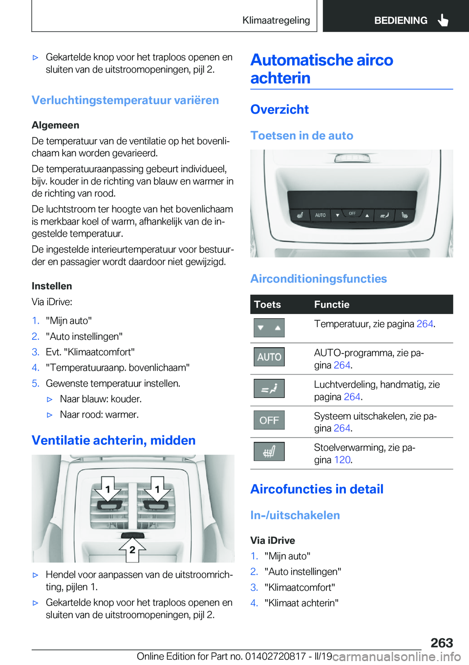 BMW X4 2019  Instructieboekjes (in Dutch) 'x�G�e�k�a�r�t�e�l�d�e��k�n�o�p��v�o�o�r��h�e�t��t�r�a�p�l�o�o�s��o�p�e�n�e�n��e�n�s�l�u�i�t�e�n��v�a�n��d�e��u�i�t�s�t�r�o�o�m�o�p�e�n�i�n�g�e�n�,��p�i�j�l��2�.
�V�e�r�l�u�c�h�t�i�n�g�