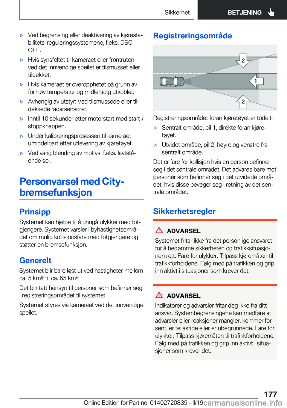 BMW X4 2019  InstruksjonsbØker (in Norwegian) x�V�e�d��b�e�g�r�e�n�s�i�n�g��e�l�l�e�r��d�e�a�k�t�i�v�e�r�i�n�g��a�v��k�j�