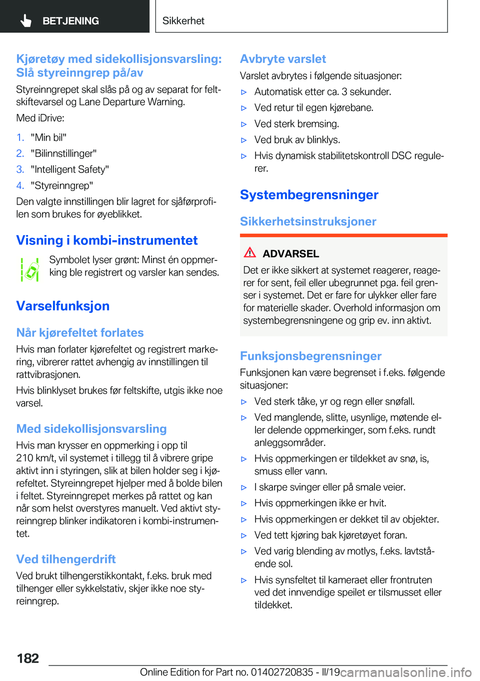 BMW X4 2019  InstruksjonsbØker (in Norwegian) �K�j�