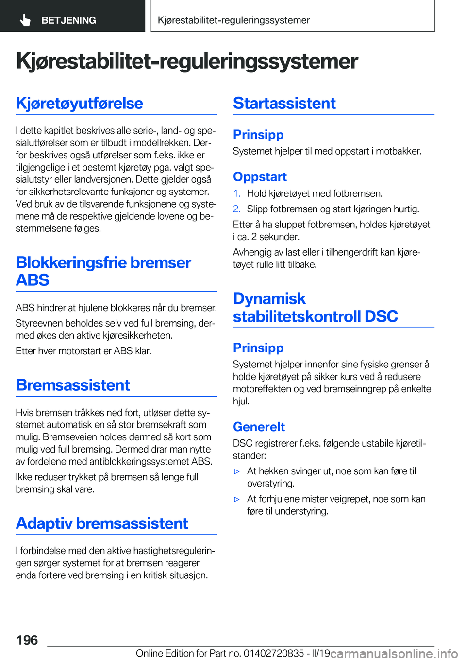 BMW X4 2019  InstruksjonsbØker (in Norwegian) �K�j�