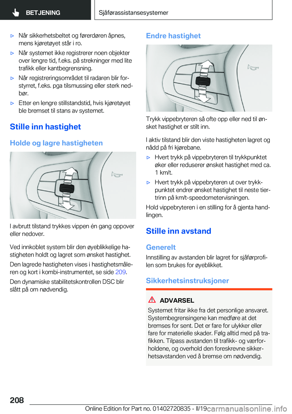 BMW X4 2019  InstruksjonsbØker (in Norwegian) x�N�å�r��s�i�k�k�e�r�h�e�t�s�b�e�l�t�e�t��o�g��f�