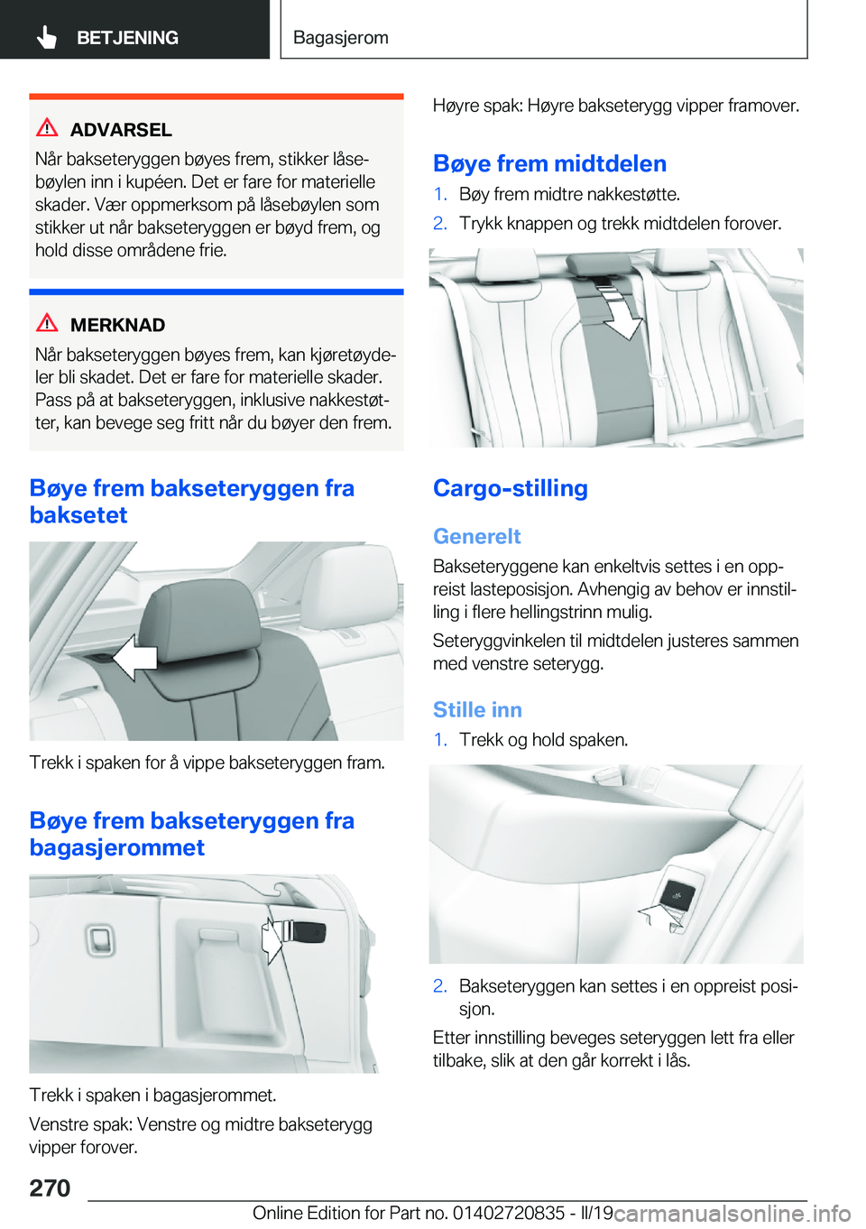 BMW X4 2019  InstruksjonsbØker (in Norwegian) �A�D�V�A�R�S�E�L
�N�å�r��b�a�k�s�e�t�e�r�y�g�g�e�n��b�