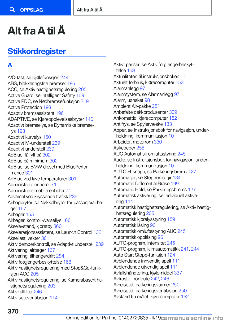 BMW X4 2019  InstruksjonsbØker (in Norwegian) �A�l�t��f�r�a��A��t�i�l��