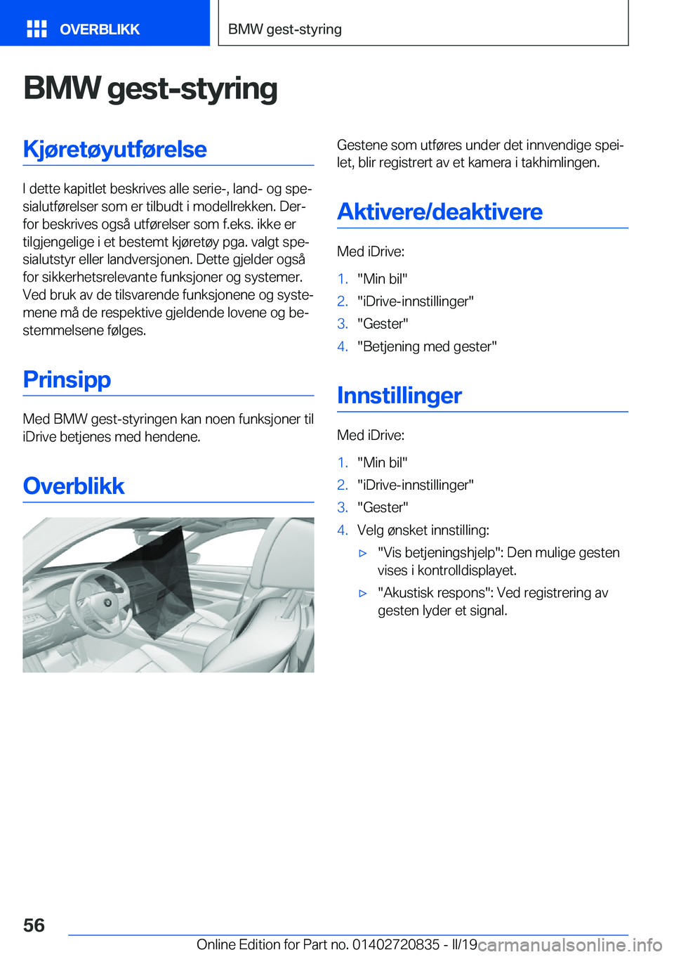 BMW X4 2019  InstruksjonsbØker (in Norwegian) �B�M�W��g�e�s�t�-�s�t�y�r�i�n�g�K�j�