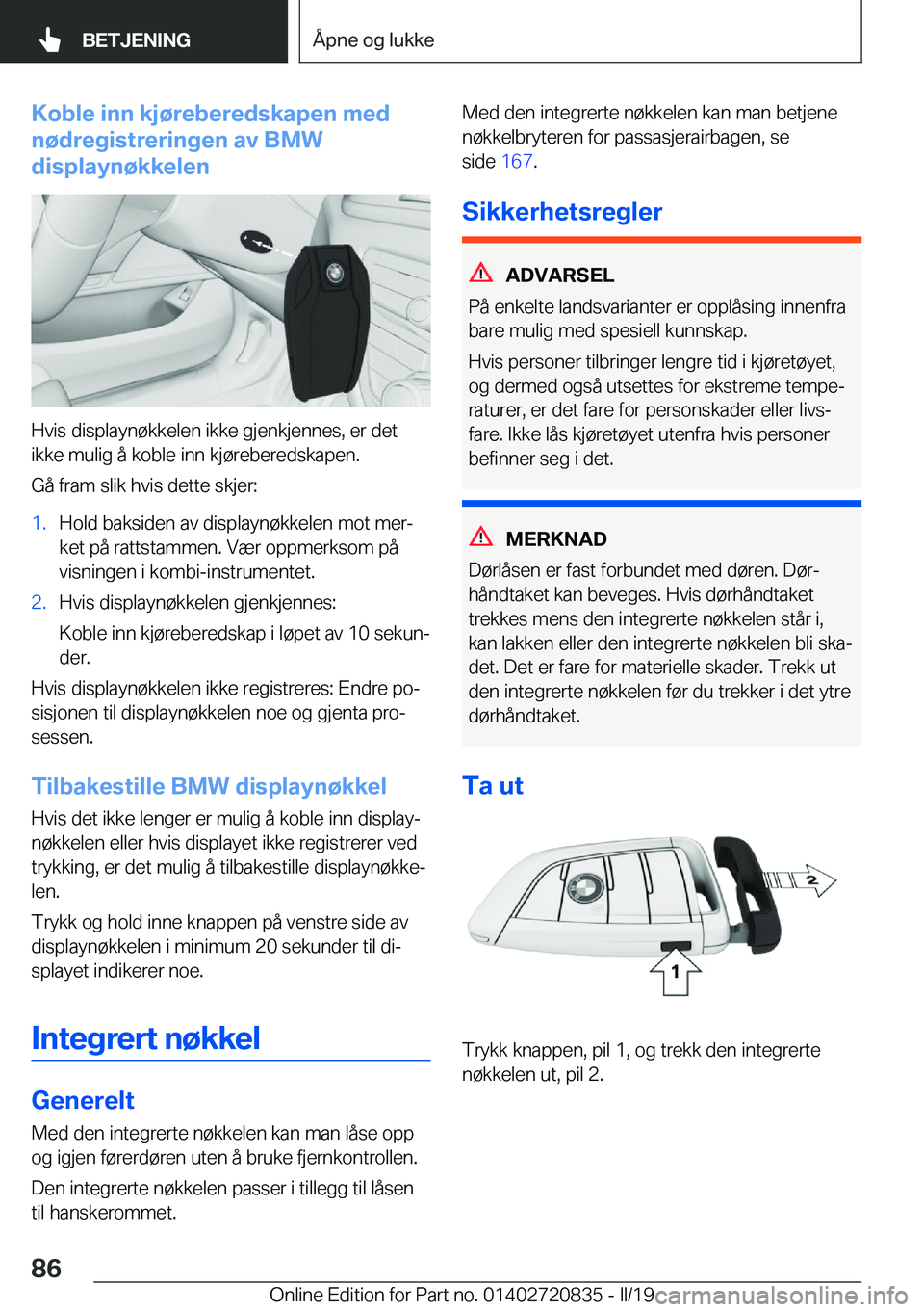 BMW X4 2019  InstruksjonsbØker (in Norwegian) �K�o�b�l�e��i�n�n��k�j�
