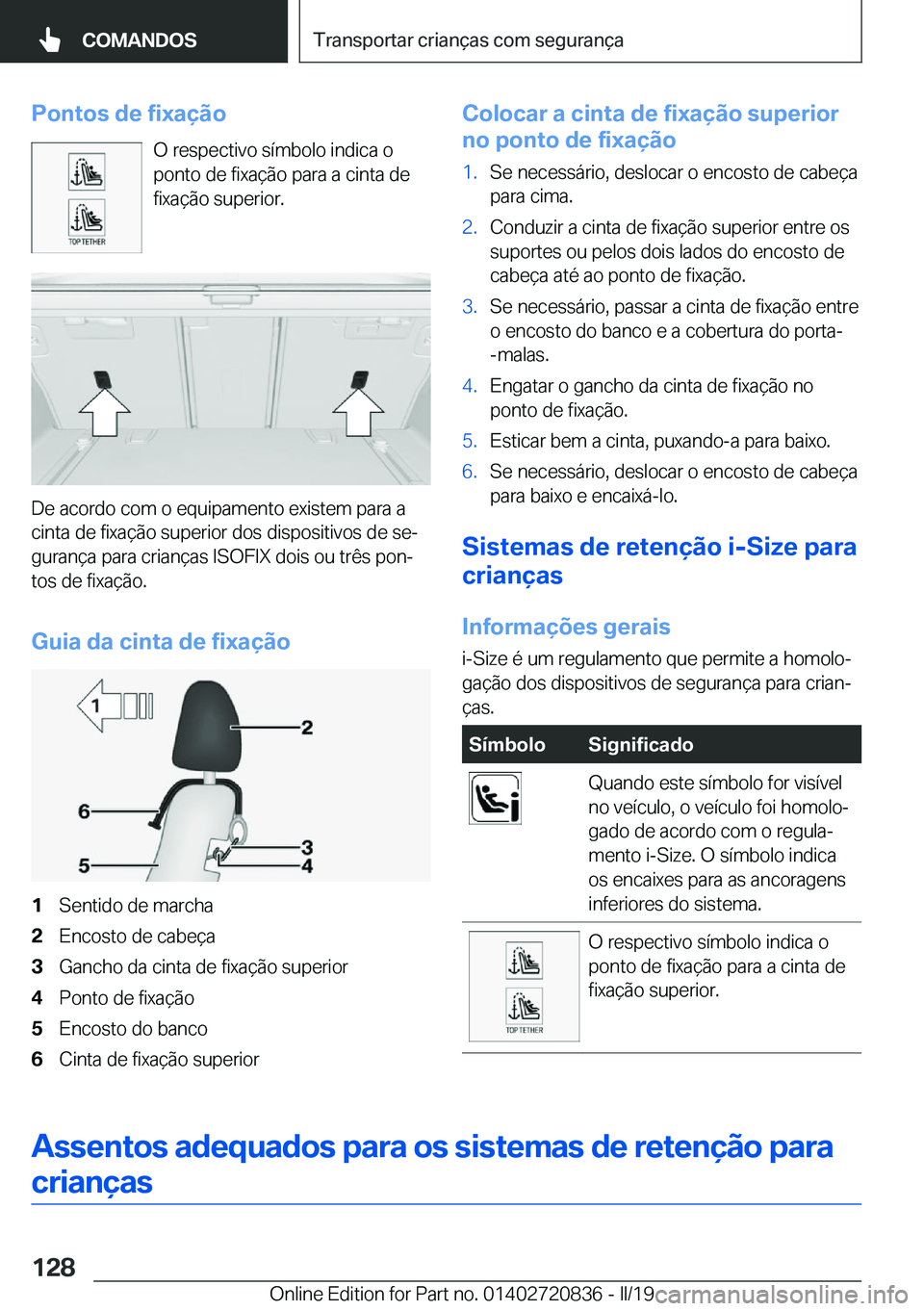 BMW X4 2019  Manual do condutor (in Portuguese) �P�o�n�t�o�s��d�e��f�i�x�a�