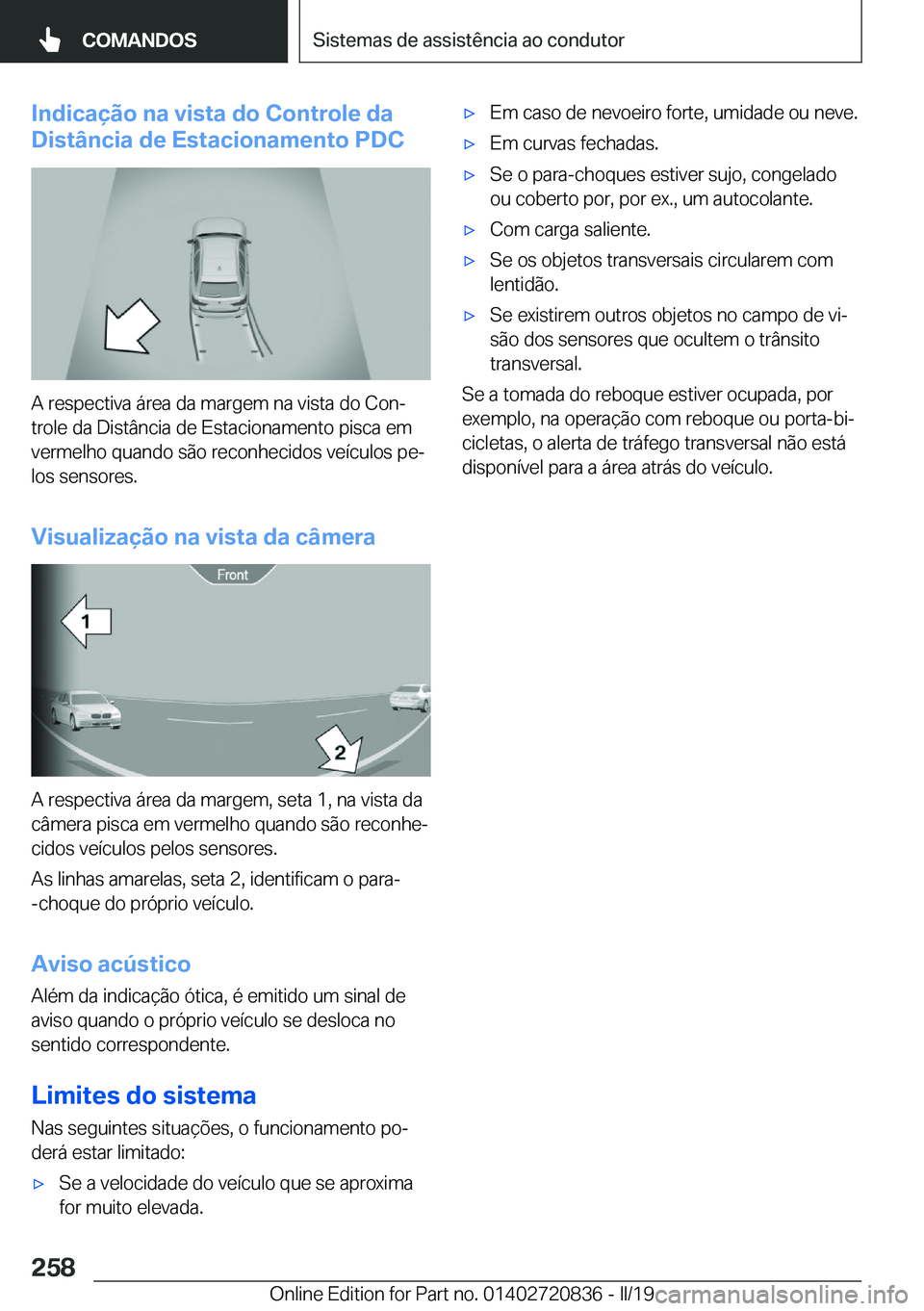 BMW X4 2019  Manual do condutor (in Portuguese) �I�n�d�i�c�a�